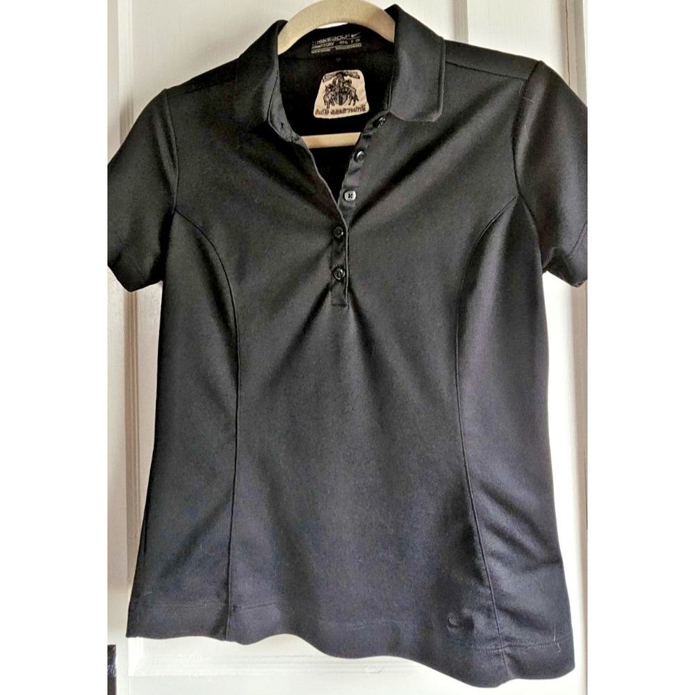 Vintage NIKEGOLF NikeFIT DRY woman Sz S Polo shirt black